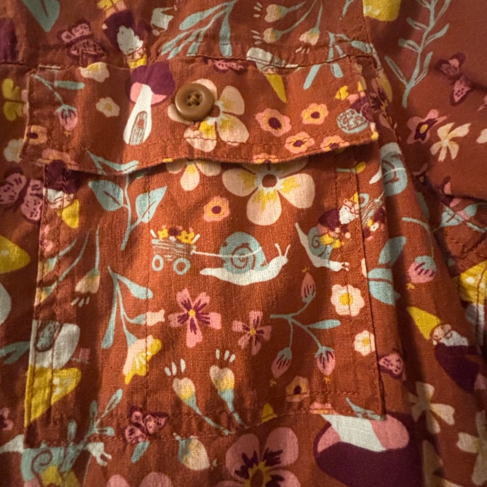 Floral Button-Up Shirt Dress - Picture 6 of 7